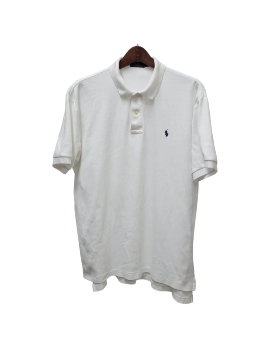 Polo Ralph Lauren Men's 100% White Classic Fit Polo Shirt Size Large Pre-owned